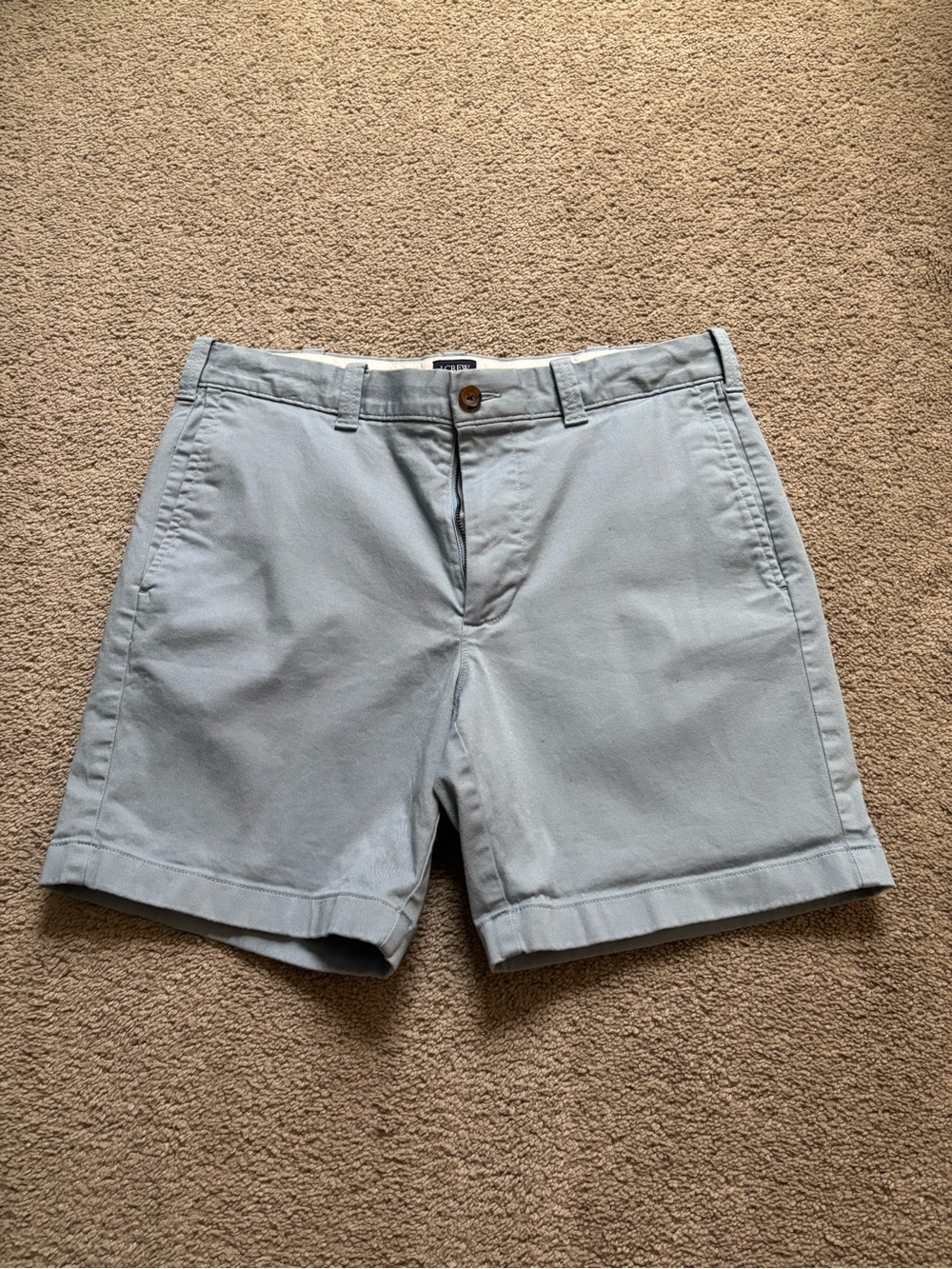 J. Crew Light Blue Men’s Flat Front Chino Shorts